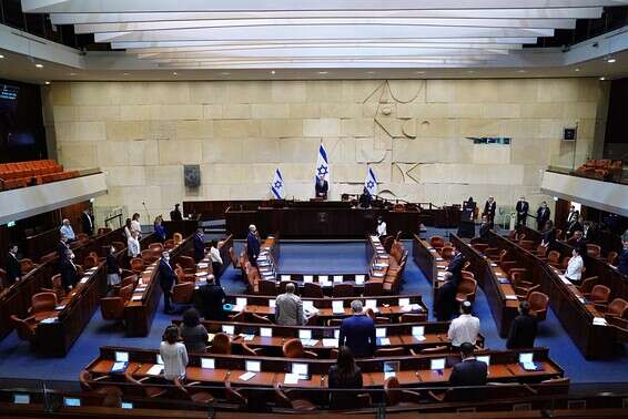 מליאת הכנסת בזמן הצפירה // צילום: עדינה ולמן, דוברות הכנסת